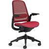 Steelcase Sedia da ufficio ergonomica: Series 1, supporto lombare, Rosso | Consegnata assemblata, ruote universali, materiali premium, fino a 150 kg e 190 cm, comfort della seduta.
