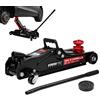 STREND PRO Premium Cric idraulico a carrello 2,5 t, profilo ribassato, altezza 80-360 mm, con ruote e adattatore in gomma per auto