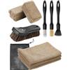 Fantasticlean 9 Pezzi Kit Pulizia Auto Interni ACS04 | Spazzola di Crine Naturale, Pennelli Detailing, Panni in Microfibra e Spugna per Sedili, Pelle, Tessuti e Tappeti