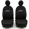 Auto Accessori Lupex Coprisedili Compatibili con Fiat 500X 2014-2022 | Made in Italy, Nero Nero, Coppia Anteriori e copri Poggiatesta, Policotone Protezioni Sedili