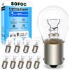 SOFOC P21W 24V 21W BA15S 1156 Lampadina bianco caldo luce retromarcia segnalazione fendinebbia 180°Polo Contatto singolo Attacco baionetta S25 10pcs