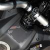 labelbike Adesivo 3D Moto Zona Chiave Compatibile con Yamaha | Tracer 9 2025, Accensione Protezione in Resina, Antigraffio, Decorazione, Grigio, Made in Italy