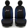 Auto Accessori Lupex Coprisedili Compatibili con Fiat 500X 2014-2022 | Made in Italy, Nero Blu Scuro, Coppia Anteriori e copri Poggiatesta, Policotone Protezioni Sedili