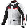 Jet Giacca Giubbotto Moto Uomo Impermiabile Con l'armatura Tessile Aquatex (2XL (EU 54-56), Bianco Rosso)