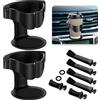 PXARMYYXGS 2 Pezzi Porta Bicchieri Auto Ventilazione, Supporto Universale per Bottiglie Auto, Porta Becher Regolabile con Posacenere, per Lattine, Tazze da Caffè e Altri, 8.5x9.6cm, Nero