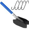 JIEHIN Divaricatore del Pistone del Freno, Strumento pressa pistone a cricchetto, Pinze Flottanti Fisse per Manutenzione Riparazione Freni Auto, con 4 Ganci di Ricambio, 230 x 60 mm, Blu