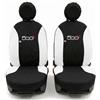 Auto Accessori Lupex Coprisedili Compatibili con Fiat 500X 2014-2022 | Made in Italy, Nero Bianco, Coppia Anteriori e copri Poggiatesta, Policotone Protezioni Sedili