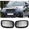 TTCR-II 2 PCS Compatibile con BMW E70 Griglia, Griglia a Doppia del Radiatore Nera per BMW X5 E70 X6 E71 2007 2008 2009 2010 2011 2012 2013, BMW E71 Rene Anteriore Griglia