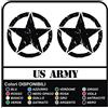 Grafic 2 Adesivi Stella Militare cm 20x20 US ARMY fuoristrada 4X4 (BIANCO)