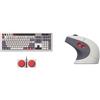 8Bitdo Retro 108 Mechanical Keyboard with 108 Keys and Integrated Numpad, Blueto Retro R8 Mouse with Charging Dock, Paw 3395 Optical Sensor dpi 26,000, Wi