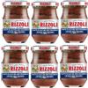 Rizzoli Filetti di Alici del Mar Cantabrico in Olio 100% Italiano 80g in Vaso - Confezione da 6