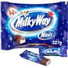 ELIXIUMPRO MilkyWay Minis - Mini Barrette di Cioccolato - Confezione da 227 g (14 pezzi) - Morbido Ripieno al Latte - Perfette per Snack, Feste e Regali