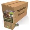Paglianatura Dispenser Fieno Naturale Montagna 600gr + Alfalfa | Porta Fieno per Conigli, Roditori e Piccoli Animali| Pratico e Igienico (6 pezzi)