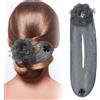 XQMMGO Rullo per capelli, con fiori di perla, per capelli, chignon, chignon maker, messy bun maker, nodo magico per capelli, da donna, alla moda (grigio)