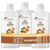 Omia, Fisio Shampoo Eco Bio con Olio di Argan del Marocco per Capelli Secchi, Nutriente e Ristrutturante, Shampoo per Lavaggi Frequenti, Senza Siliconi e SLES, 3 Flaconi da 200 ml