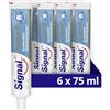 SIGNAL Liquido Dentifricio Integral 8 Bianchezza, 75 ml, confezione da 6, nessun sapore