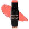 NUDESTIX Nudies Bloom Dewy Blush Stick Tiger Lily Queen 7 g, crema fard per guance, occhi e labbra, Dewy Glow, colore trasparente, corallo caldo brillante