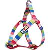 Pawtitas Pettorina step-in regolabile per cani/cuccioli, tinta unita, S, 1,8 m rosa/blu/verde acqua/verde multicolore