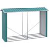 DecHome Legnaia da Esterno in Acciaio Dimensioni 240x86x160 cm colore Verde