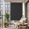 LIFERUN Tenda da sole verticale con morsetto, 150 x 310 cm, tenda da sole verticale allungabile, senza forature,con manovella, protezione solare dal vento, per balcone, giardino,terrazza