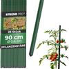 STREND PRO Tutori da Giardino 90 cm, Set da 25 | Ø 8 mm, Acciaio Rivestito in Plastica, Verde | Per Pomodori e Fagioli