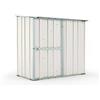 Supercasette.it Casetta da Giardino in Lamiera box in acciaio zincato misura 174 x 100 cm x 182 cm di altezza - 43 kg - 1.74 mq (Bianco)