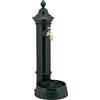 Relaxdays Fontana a Colonna da Giardino, Stile Vintage, Autoportante, Rubinetto, Vaschetta, HLP 72x26x31 cm, Verde Scuro
