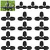 AOOWU 15 pcs Connettore Tubo a 3-Vie da Giardino, DIY Irrigation Systems, Tee Connectors, Adatto per Aiuole e Prati