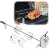 YUENFONG Motore Per Spiedini in Acciaio Inossidabile 220-240 V, Spiedo da 107 cm, Girarrosto Elettrico Con 4 Aghi Per Carne Per Barbecue, Per Attività All'aperto, Picnic in Campeggio, Feste