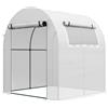 Outsunny Serra tunnel pedonale finestra avvolgibile 1.8x1.8x2m Bianco | Serra per pomodori, Finestra avvolgibile, Copertura PE, Telaio in acciaio, Giardino, Orti