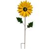 GANCEI Palo da giardino a margherita in metallo, 69 cm, colorato, giallo, blu, rosso, ornamento floreale per esterni, per giardino, patio, prato o vaso di fiori, decorativo per paesaggistica (giallo)