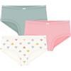 Petit Bateau Lotto di Mutandine per Bambini in Cotone a Vita Alta a Cuori, 8 Anni, Variante 1