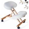 Bodyline - Health and Massage Sgabello svedese ortopedico per ufficio sedia ergonomica per inginocchiarsi Balancewood - Bianco