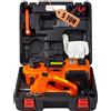 VEVOR martinetto idraulico elettrico 5 t, 180 W cilindro idraulico martinetto elettrico 155-450 mm, martinetto idraulico a pompa manuale per auto, SUV ecc. con avvitatore ad impulsi, cassetta degli attrezzi, cavo di alimentazione