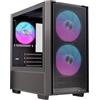 Einarex EXCS-PM-150R-B, Midi Tower, PC, Nero, micro ATX, Mini-ITX, Acciaio, Gaming