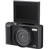 INF Fotocamera mirrorless retro con schermo ribaltabile 180 gradi, 80MP, video 5K, AF autofocus e trasferimento WiFi