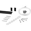 STAS Picture Hanging Systems Binari per appendere quadri Nero / 100cm STAS cliprail - Sistema per appendere quadri, Set completo con ganci e corde