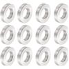 QUARKZMAN 12pz Distanziatore Alluminio 8.2mm Foro x 16mm OD x 4mm Lunghezza Boccola per Vite Finitura Semplice Distanziatore Metallo Rotondo per Viti Bulloni e Barre M8