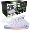 ToolSpace Lame di Ricambio per Taglierino Coltello Lama Segmentata in Acier à Outils Affûtage Laser Temperato Taglio Preciso Carta Cartone Tessuto Plastica Pelle e Altri Materiali - 18 mm Set di 100