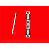 FTF - Fenstertechnik Aubi LL330 - Cuscinetto a forbice per finestre in plastica, con bulloni per cuscinetti a forbice per la serie A300, colore: Argento