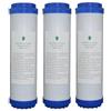 JCKJWL Filtri for l'acqua a carbone attivo granulare UDF GAC da 10 pollici Sostituzione del di trattamento del filtro del depuratore acqua potabile della cucina Sostituzione sottolavello(3PCS)