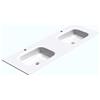 doporro Lavabo doppio in ghisa minerale, 144 x 48 x 14 cm, bianco | Colossum04 - Lavabo da incasso in marmo pressofuso con grande superficie di appoggio, facile da montare
