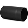 lanzzas tubo per canna fumaria camino tubo prolunga 250 mm Ø 130 mm, Nero