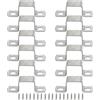 Paraphee Morsetti per tubo quadrato in acciaio inossidabile 304 con viti, confezione da 12 pezzi 20x20mm, staffa di supporto a U per tubo a fibbia