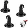 Zhcwldmi Supporto per fotocamera, autoadesivo, senza fori, regolabile a 360 gradi, accessorio per telecamera di sorveglianza, accessorio per Ring Eufy Blink, 9,5 x 6,8 cm, nero, 3 pezzi