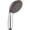 GROHE Vitalio Start 100 Manopola Doccino Doccia (1 getto Rain, bordo in silicone antiurto ShockProof, sistema anticalcare, installazione veloce), Cromo, 27940000