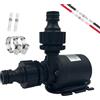 BORDEAG Pompa sommergibile senza spazzole, nucleo in ceramica, 800 l/h 5 m, mini pompa acqua sommergibile, DC 12 V, pompa anfibi per stagno, acquario, fontane, nero