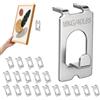 AUAUY 20PZ Ganci Senza Chiodi, Ganci per Cartongesso, Capacità di Carico 18 KG/40 Libbre, Nessun Danno, Facile da Installare, Gancio Resistenti per Casa, Ufficio, Cornici, Specchi, Poster