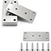 MYHongLe 10 connettori piatti in acciaio inox, piastra forata in metallo, lamiera forata, connettore per legno, piastra in metallo, angolo piatto, piastra di collegamento per connettori, piastra di montaggio