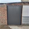 Jievmrs Porta a Soffietto Porta a Soffietto Grigia per Esterni in Alluminio, Porta Scorrevole a Soffietto con Telaio e Binario, Camera da Letto/Cantina/Soffitta Kit di Ferramenta a Soffietto(38x80in(97x20